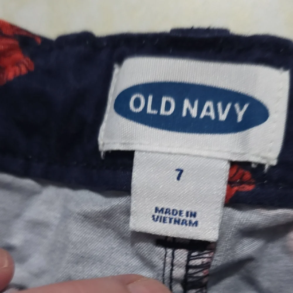 Old Navy Blue and‎ Red Lobster Print Shorts